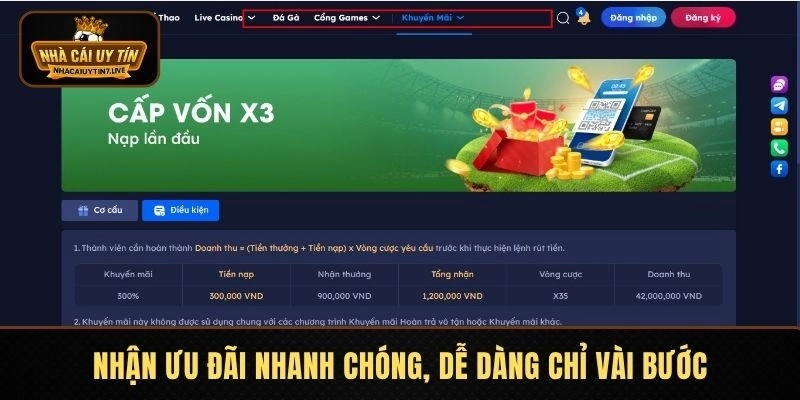 Nhận ưu đãi nhanh chóng, dễ dàng chỉ vài bước Nhận ưu đãi nhanh chóng, dễ dàng chỉ vài bước